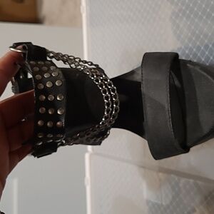 Embellished black stiletto